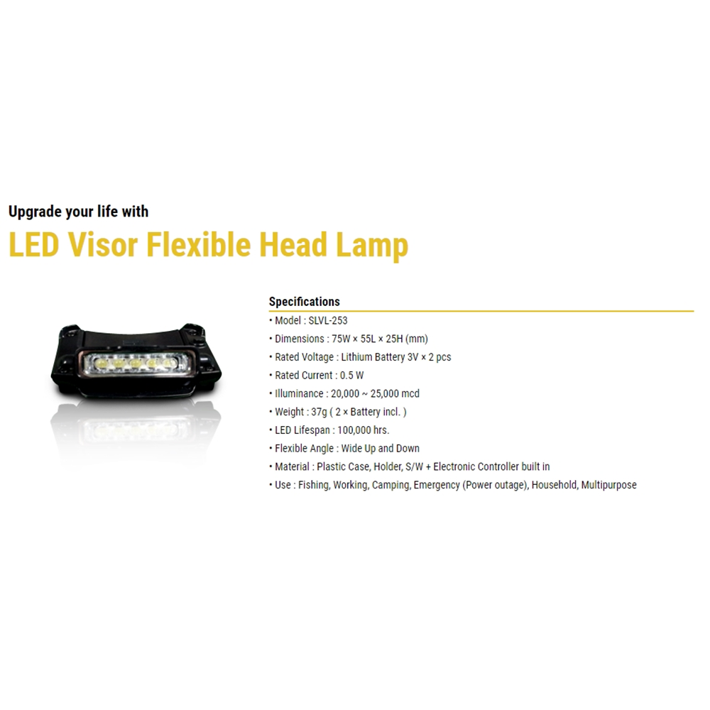LED Visor Flexible Head Lamp