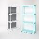 full image YOURSHELF 3 tier display shelves - white