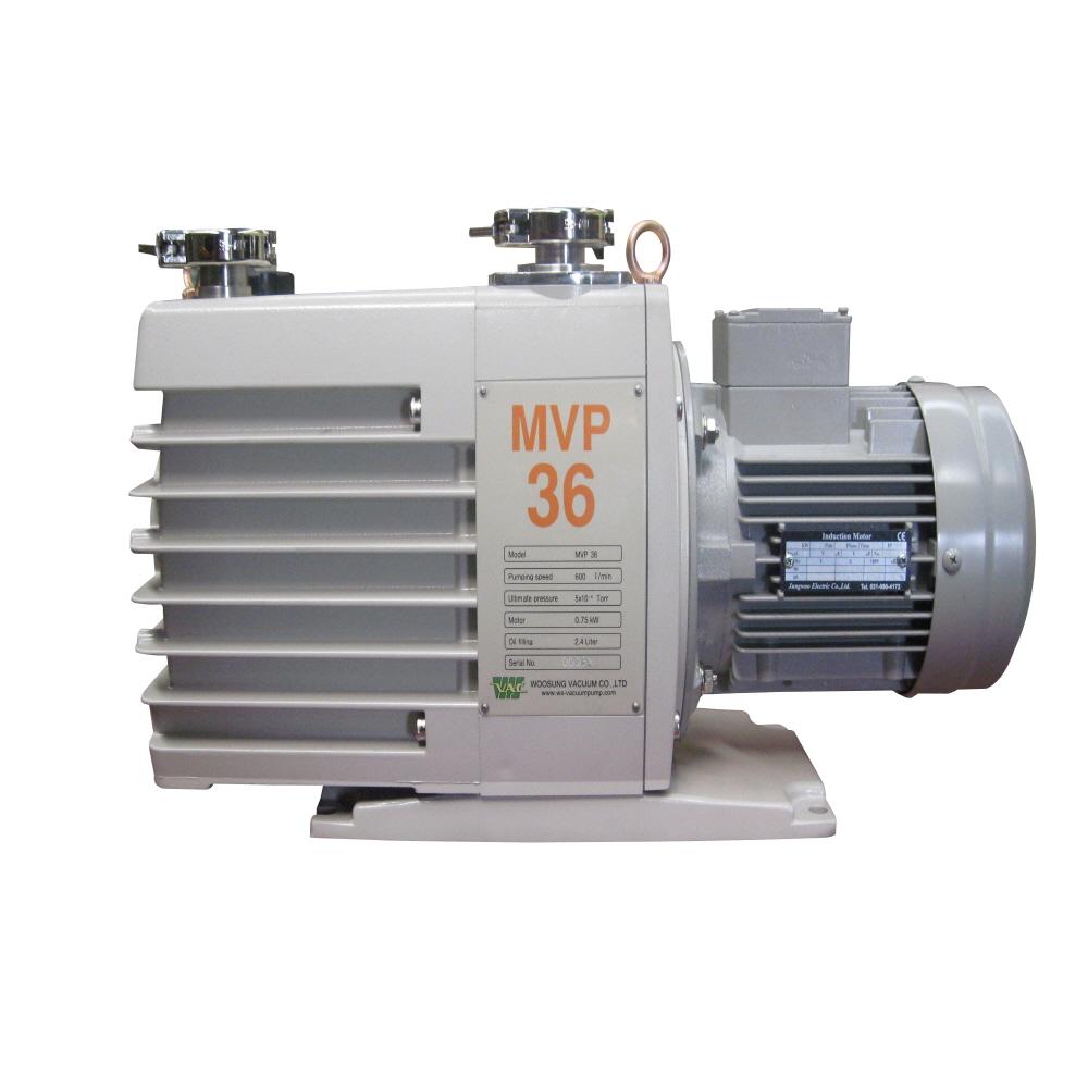 Double stage rotary vane vacuum pump