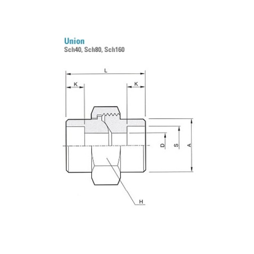 Korea Excellent Steel Stainless Various Types Union Forged Fittings (JIS B2316-1997)