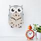 detail image1 Rich Owl non-ticking Silent Wall Clock (gray)