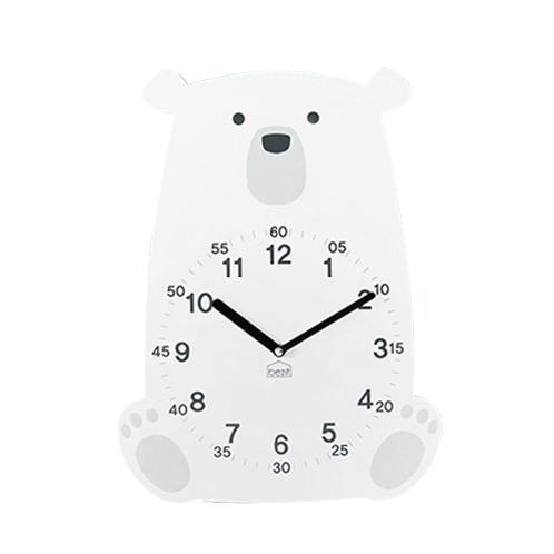 Lovely Polar Bear non-ticking Silent Wall Clock