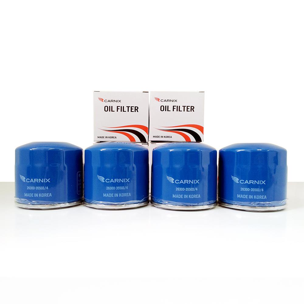 Oil Filter 4pcs for HYUNDAI & KIA (ACCENT, ELANTRA, SANTA FE, SONATA etc)