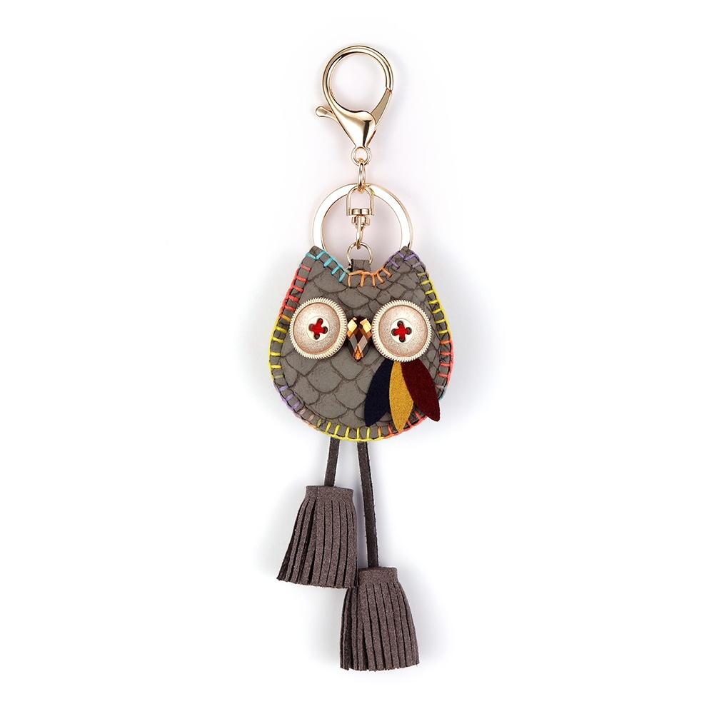 Multi Color Handmade Owl keychain