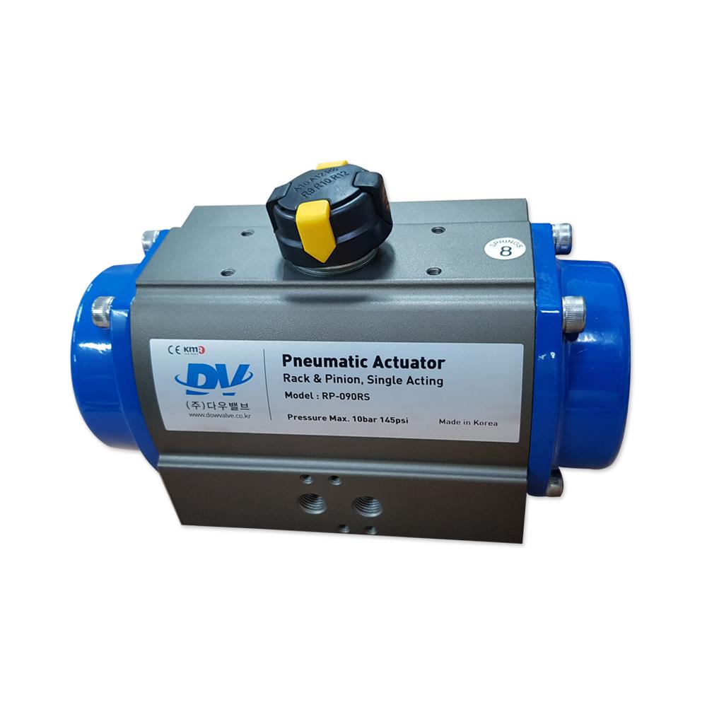 DOW Valve Korea, Pneumatic Actuator for automation of quarter turn valves on ball valve, plug valve