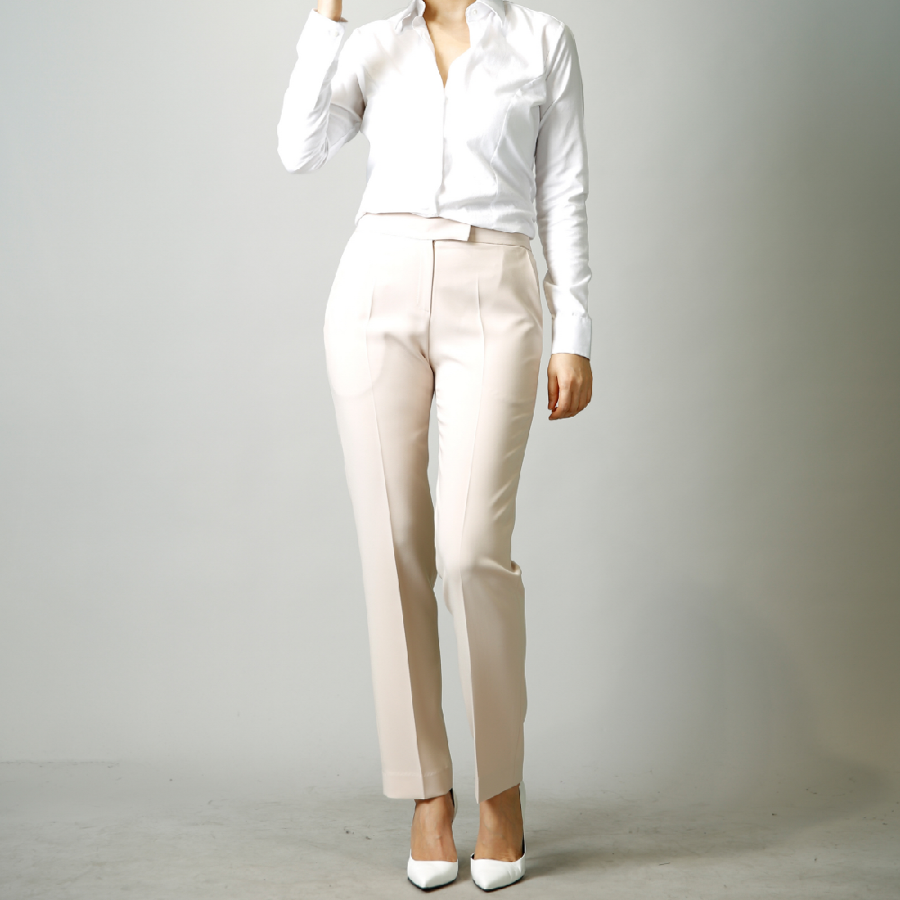 SUIT HEEL ONE BUTTON SINGLE SUIT - BEIGE