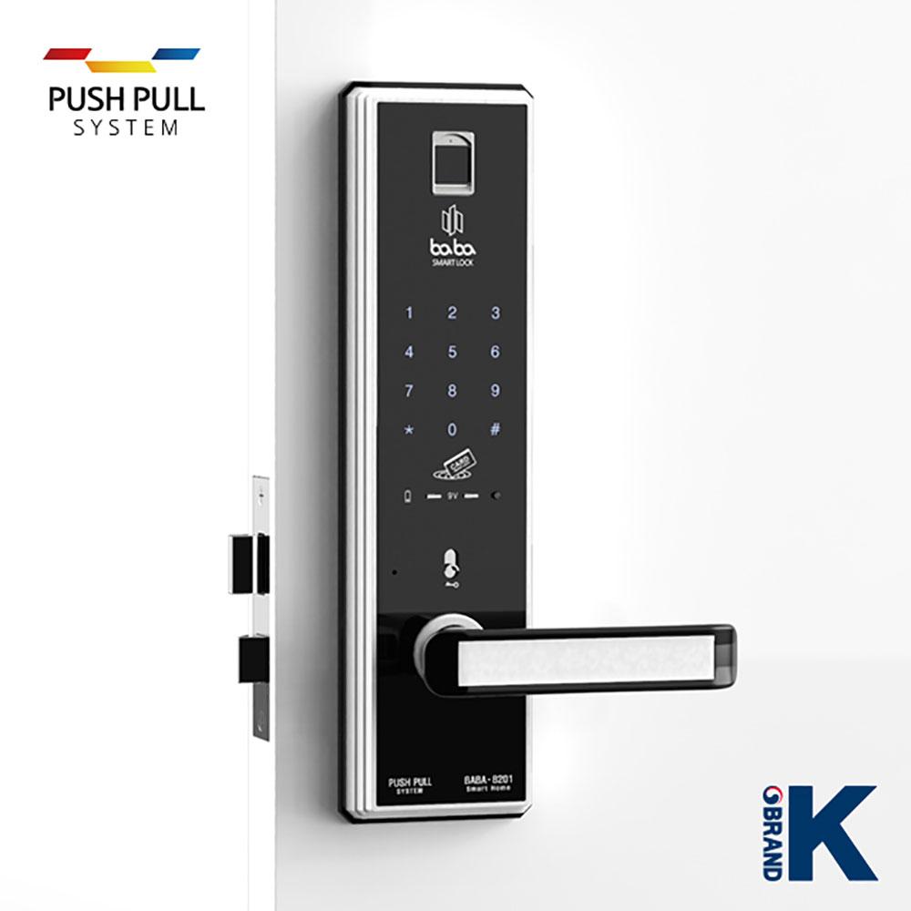 Smart Digital Door Lock BABA-8201 (4-way) 7 Colors Fingerprint Sensor Key Pad