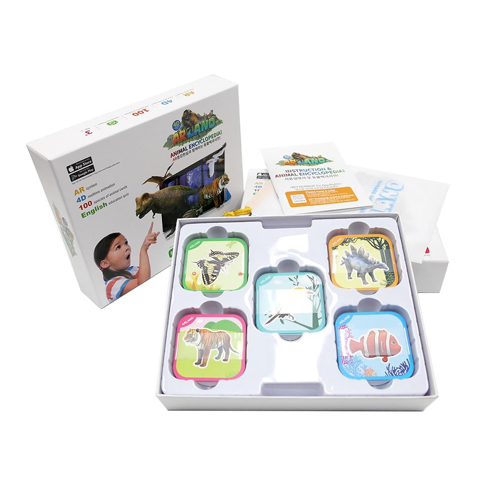 duub ARLAND / 4D AR Toy / Animal Encyclopedia / 100 Animal Picture AR Cards BEST