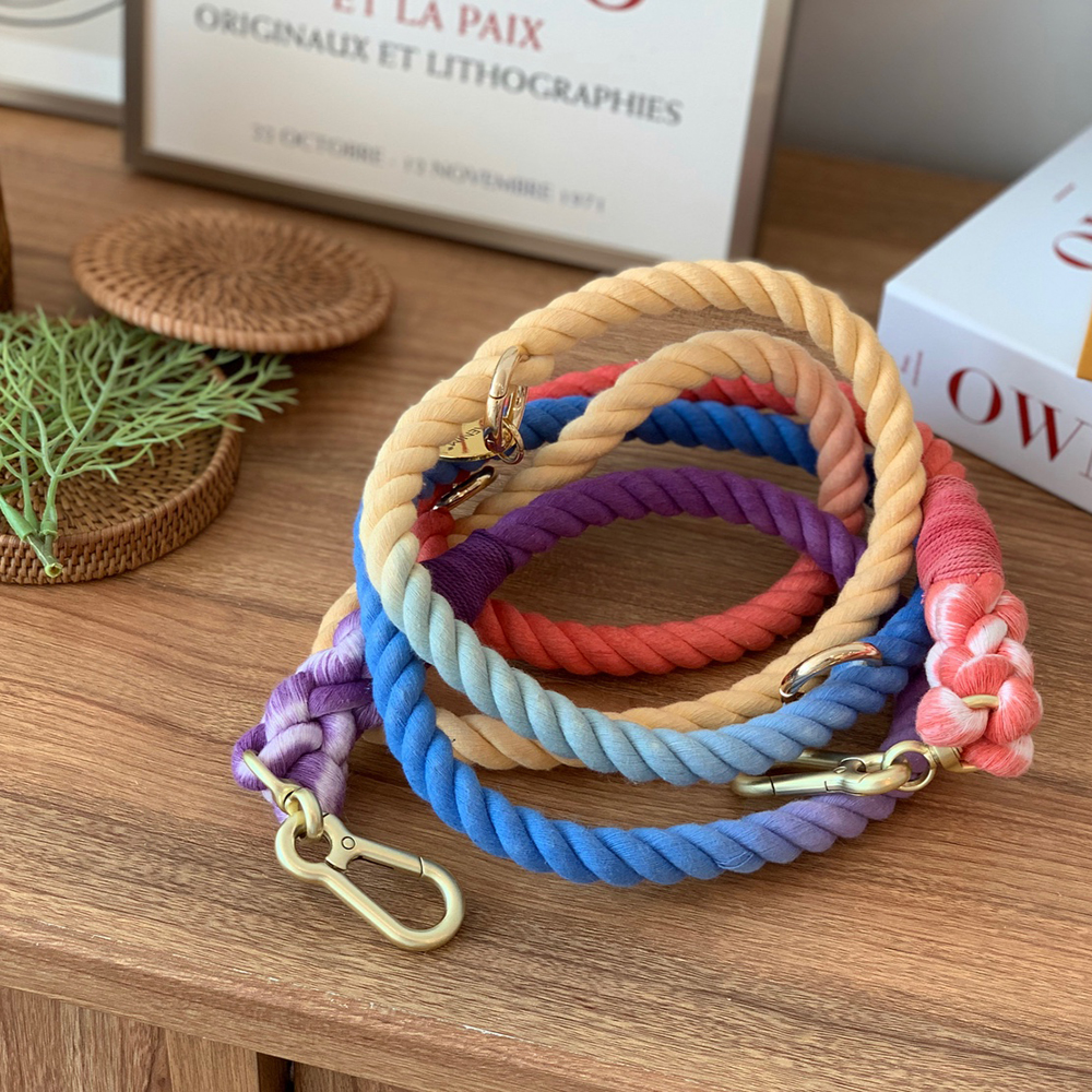 Dog Rainbow 6 in 1 Rope Dog Leash How to use hands-free walking with both hands