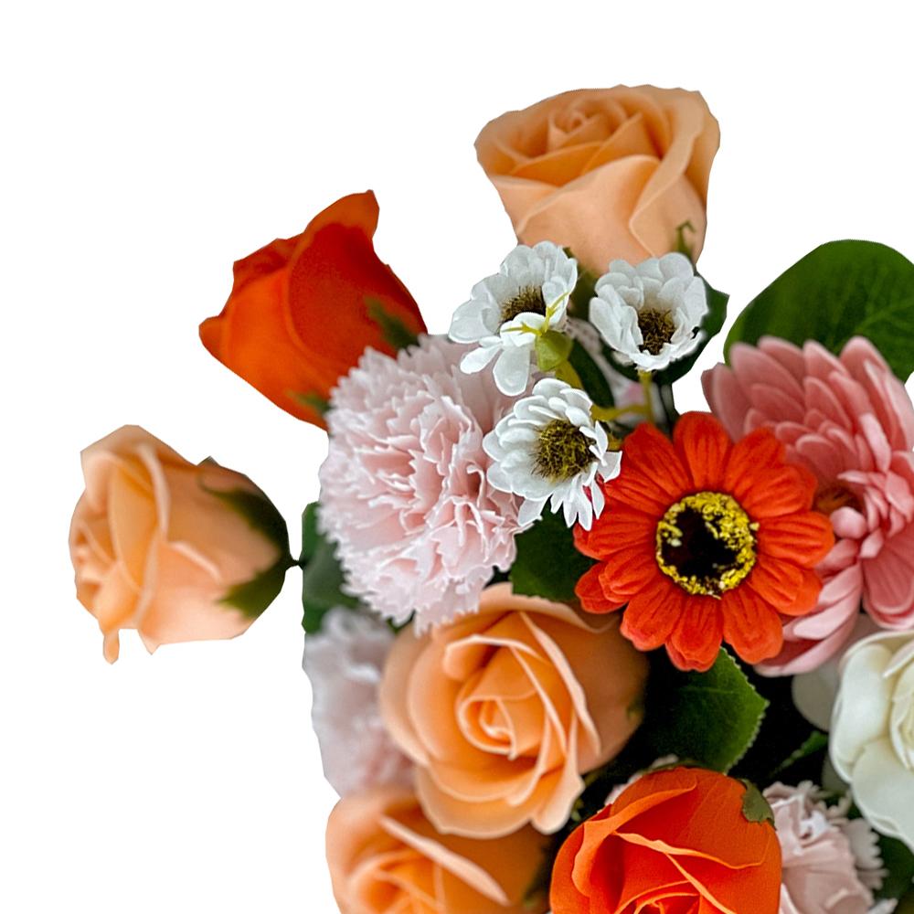  Soap Flower Carnations Center Piece  L (Peach Pink)