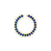 Solar Circle Sapphire Ring ( S925 )