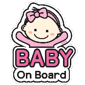 Baby on Board Sticker (Basic girl)