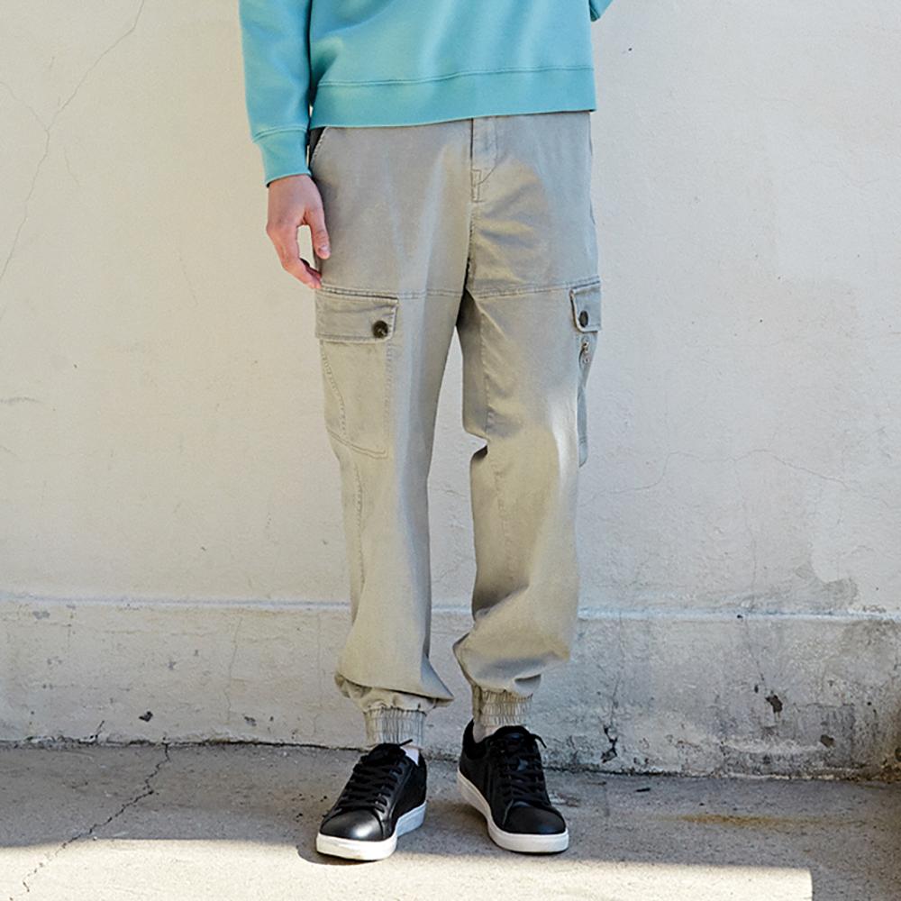 [CUSTOMUS] E-band waist zipper pocket stone-washing cargo pants CTS23SWPT244