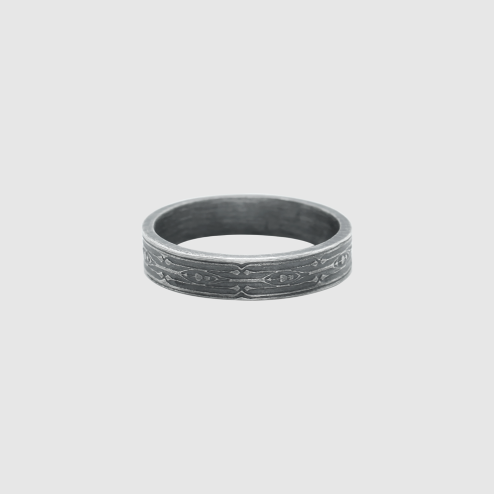 Iris Etching Couple Ring Men