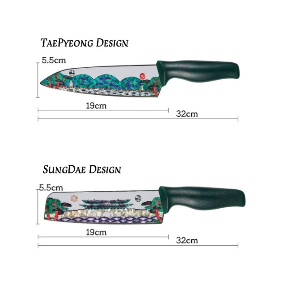 TWTP Korean Traditional Designed Kitchen Knife SET(1 Knife+1 FruitKnife+1 Scissor)_TaePyeong Design