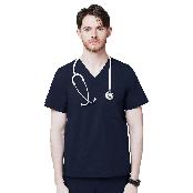 Men's-3-Pocket-Scrub-Top-Navy