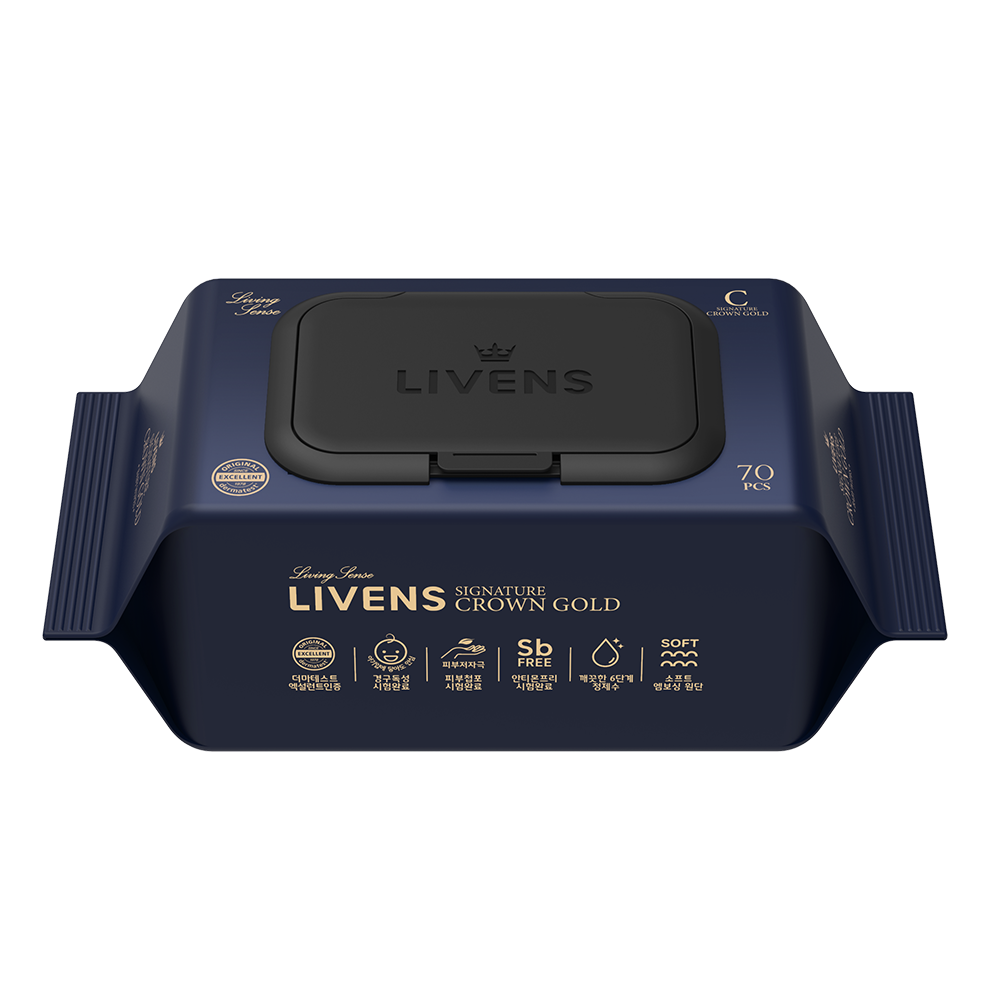 Livens High-Weight Baby Wet Wipes Crown Gold
